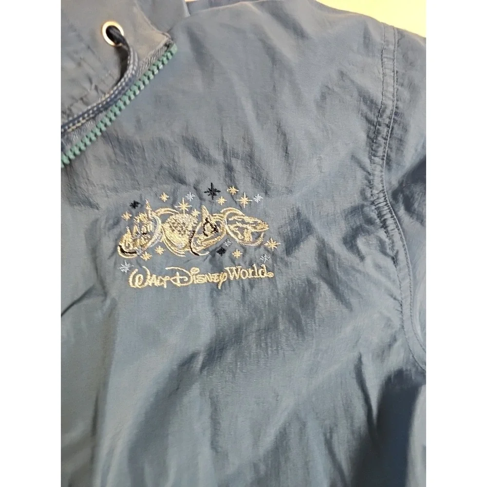 Walt Disney World Sorcerer Mickey Mouse Windbreaker Jacket Blue Hooded 1X